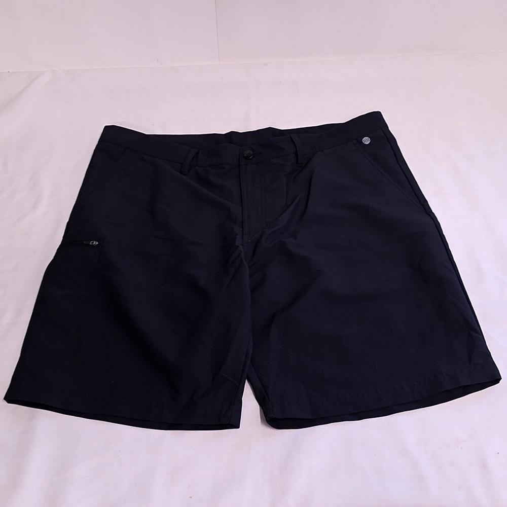 Adidas Golf Shorts Mens 38 Black Polyester Zippered Pocket Performance Gorpcore